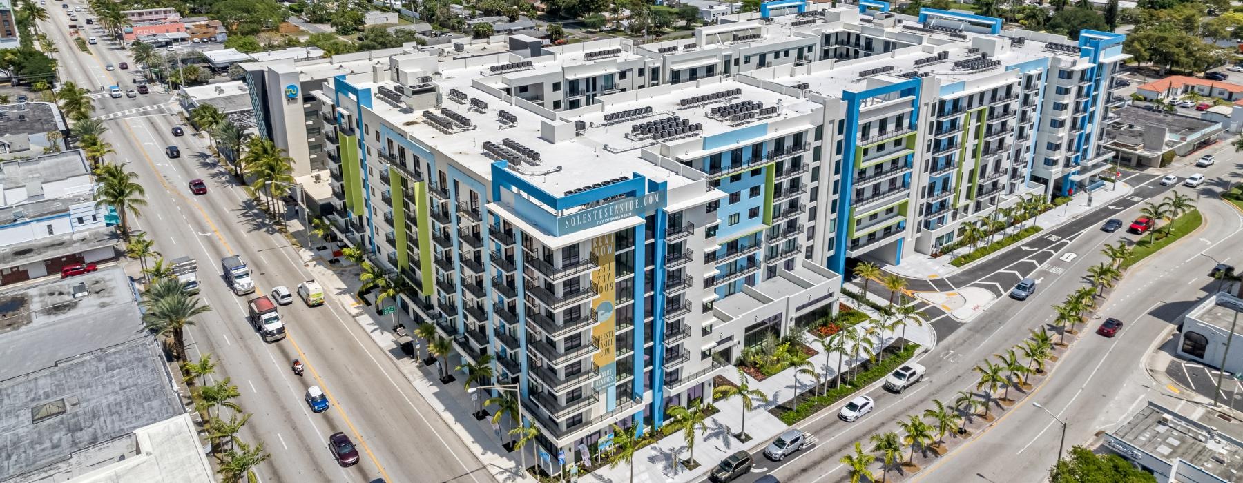 a high angle view of a building